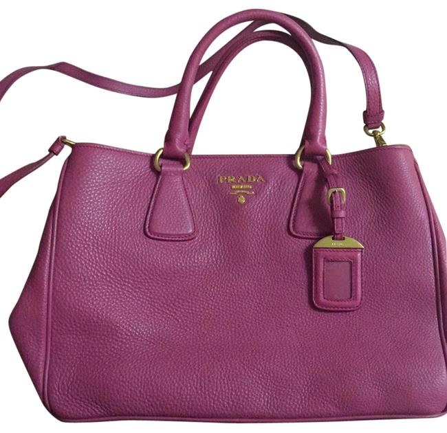 Prada Saffiano Hot Pink Leather Cross Body Bag