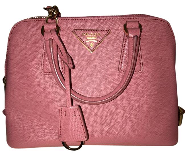 Prada Lux Saffiano Pink Leather Cross Body Bag