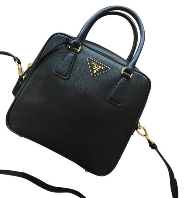Prada Shoulder Saffiano Black Cross Body Bag