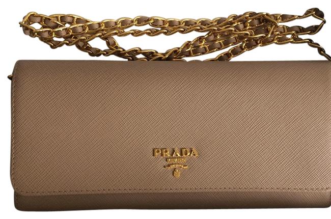 Prada Saffiano Wallet On A Chain Cameo Cross Body Bag