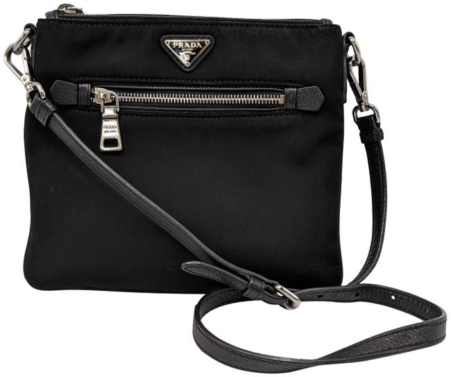 Prada Shoulder Black Canvas Cross Body Bag