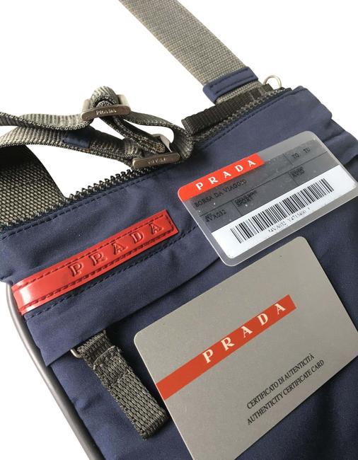 Prada Shoulder Blue Nylon Cross Body Bag