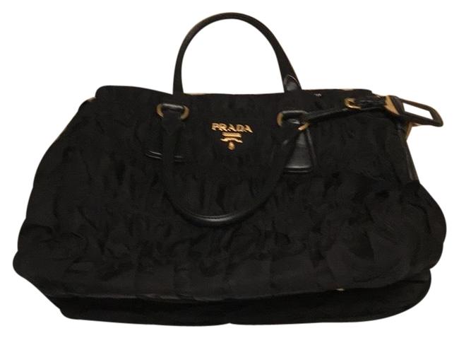 Prada Shoulder Nylon and Leather Cross Body Bag