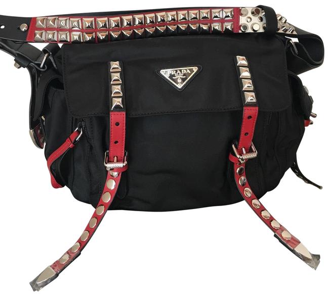 Prada Shoulder Nylon Stud Cross Body Bag