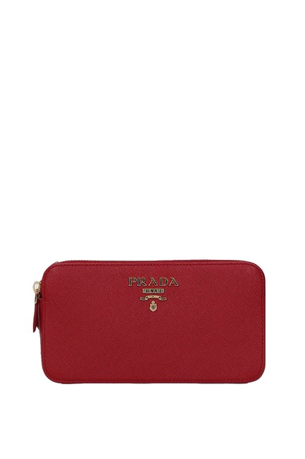 Prada Shoulder Mini Saffiano Red Leather Cross Body Bag