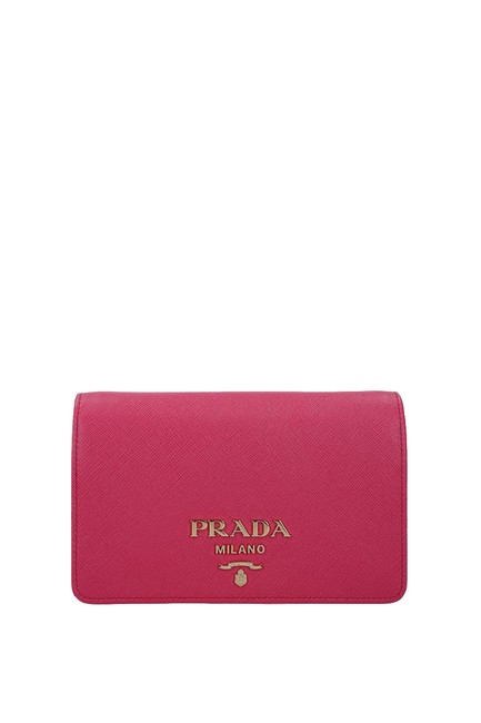 Prada Shoulder Saffiano Pink Leather Cross Body Bag
