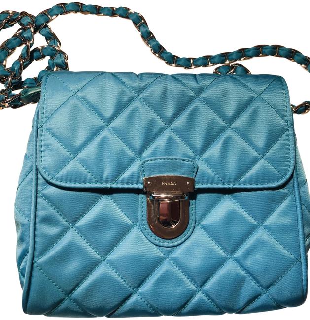 Prada Shoulder Small Green Nylon Quilted Cross Body Bag