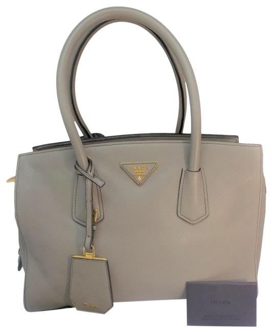 Prada Shoulder Taupe Leather Cross Body Bag