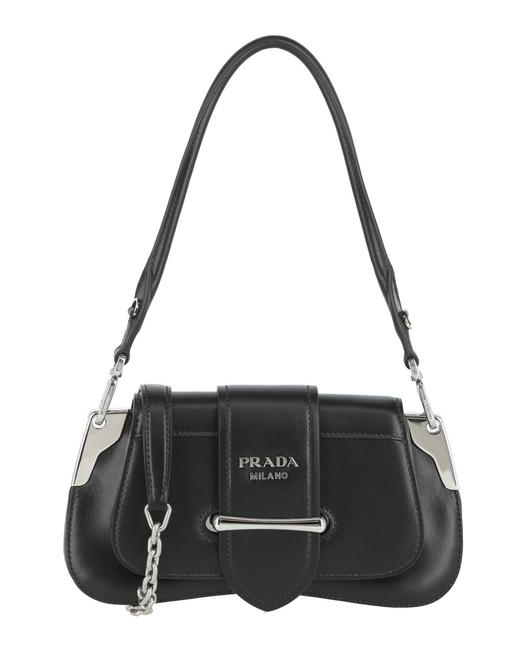 Prada Sidonie Black Calfskin Leather Cross Body Bag