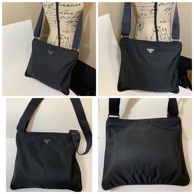 Prada Messenger Sling Bkack Nylon Cross Body Bag
