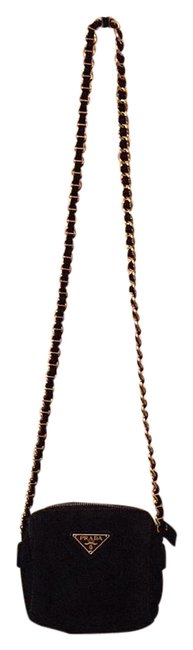 Prada Small Black Leather Cross Body Bag