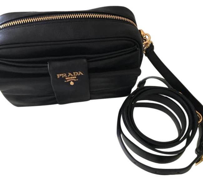 Prada Small Black Nappa Leather Cross Body Bag