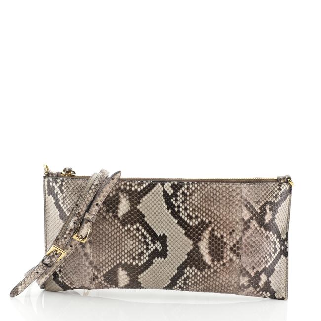 Prada Small Neutral Python Cross Body Bag