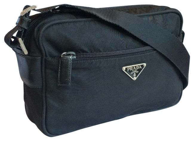 Prada Small Shoulder Black Nylon Cross Body Bag