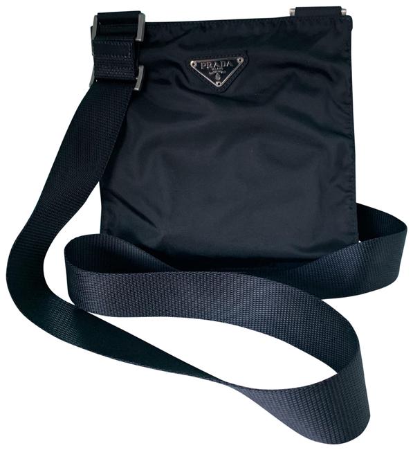 Prada Small Vela Sport Black Cross Body Bag
