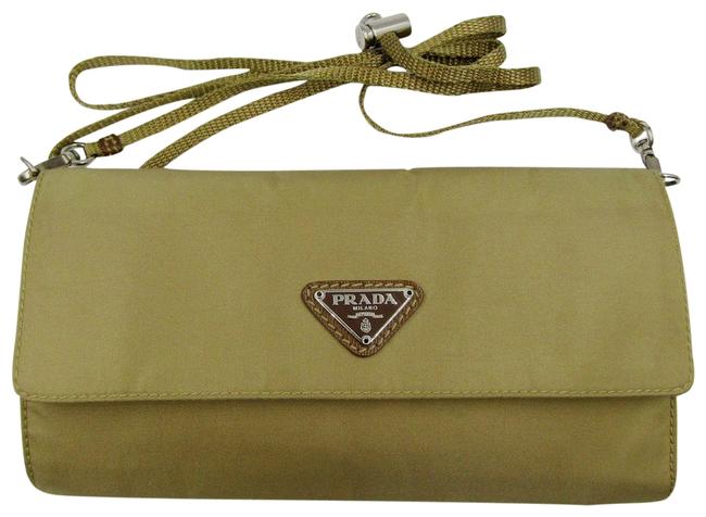 Prada Wallet on Chain Small Woc Light Beige Nylon Cross Body Bag