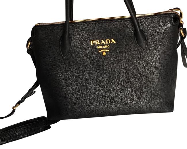 Prada Soft Calf Impun Calfskin Leather Cross Body Bag
