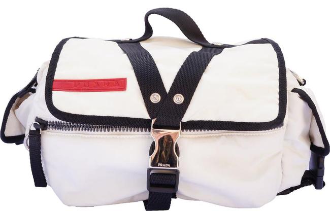 Prada Sport Tessuto White Nylon Cross Body Bag