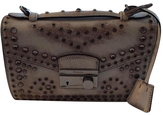 Prada Studded White Cross Body Bag