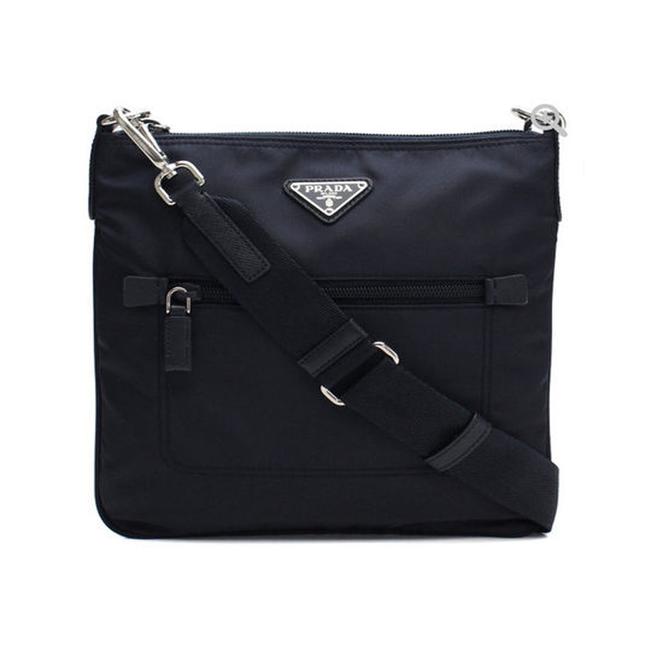 Prada Tessuto 1bh716 Black Nylon Cross Body Bag