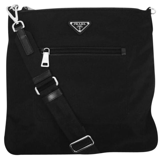 Prada Tessuto Bandoliera Black Cross Body Bag