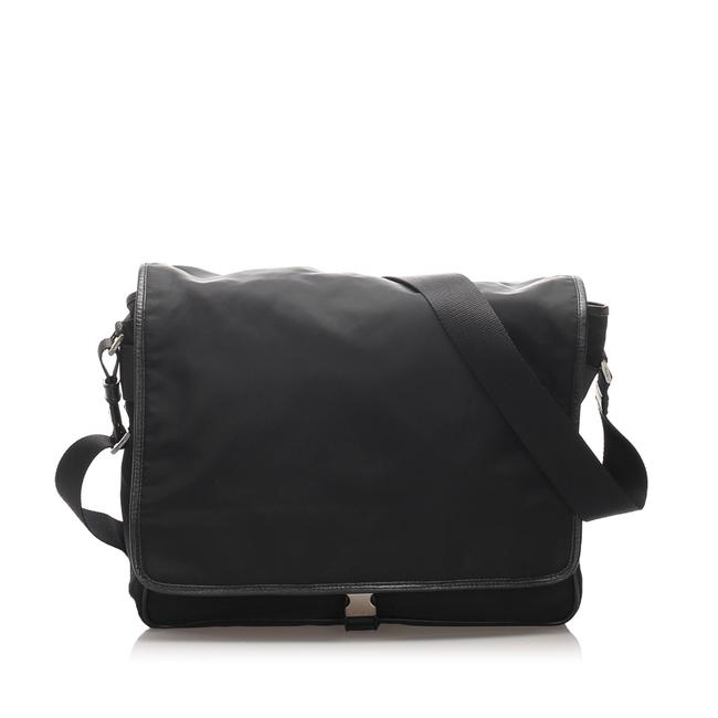 Prada Tessuto Blue Leather Cross Body Bag