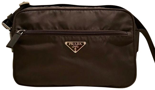 Prada Tessuto Brown Nylon Cross Body Bag