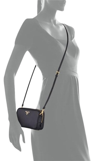 Prada Tessuto Mini Black Nylon Cross Body Bag
