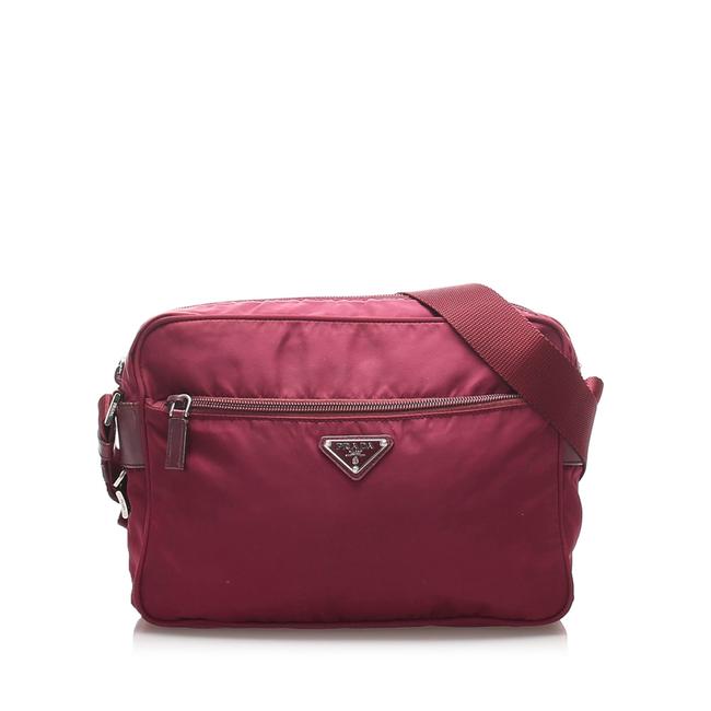 Prada Tessuto Red Nylon Cross Body Bag