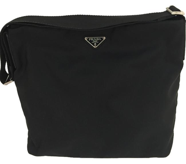 Prada Tessuto Shoulder Black Nylon Cross Body Bag