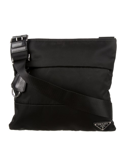 Prada Tessuto Tessuto Bandoliera Black Cross Body Bag