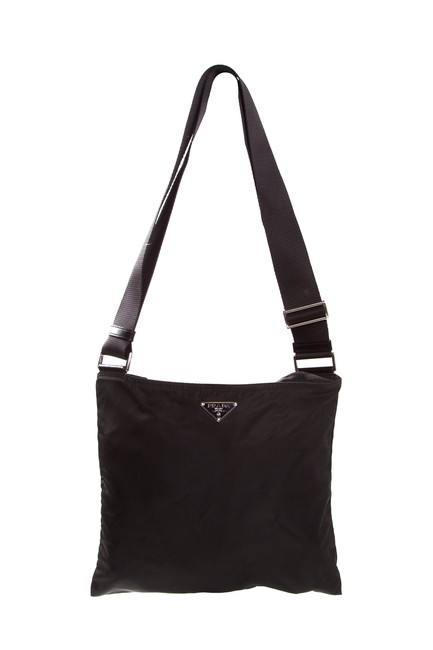 Prada Tessuto Top Zip Black Nylon Cross Body Bag