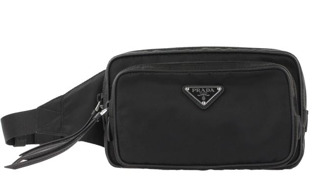 Prada Waist Tessuto Black Canvas Cross Body Bag