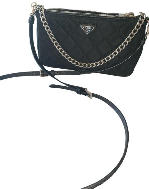 Prada Tessuto with Chain Nylon Cross Body Bag