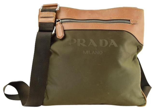 Prada Tote Hunter Green Nylon Cross Body Bag