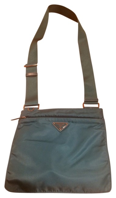 Prada Turquoise Nylon Cross Body Bag