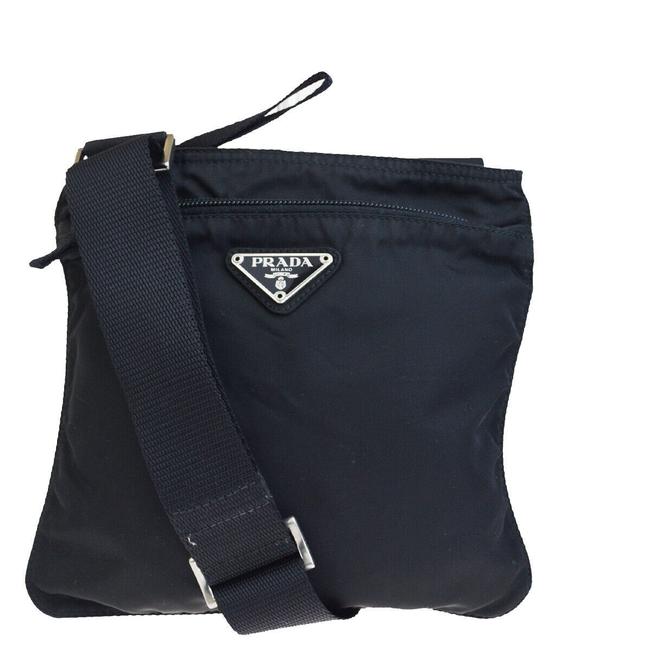 Prada Unisex Black Nylon Cross Body Bag