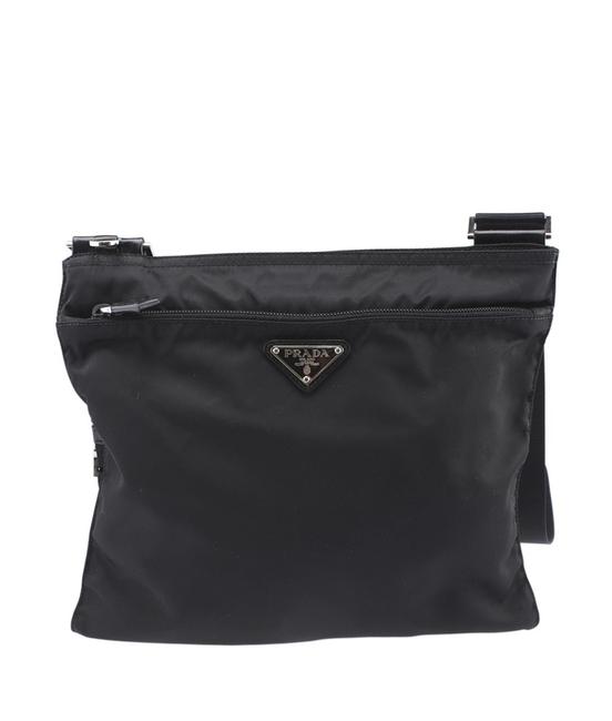 Prada Vela 160750 Black Nylon Cross Body Bag