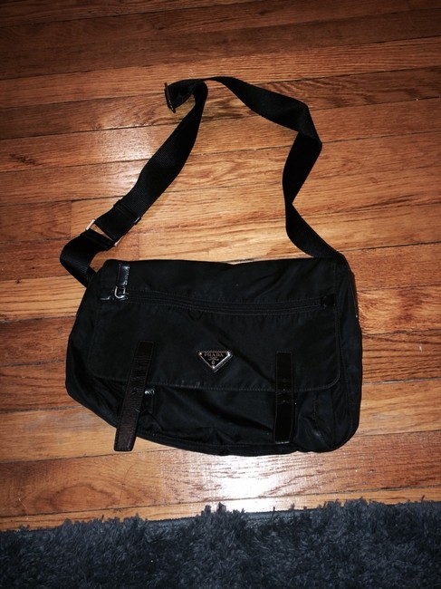 Prada Vela Black Cross Body Bag