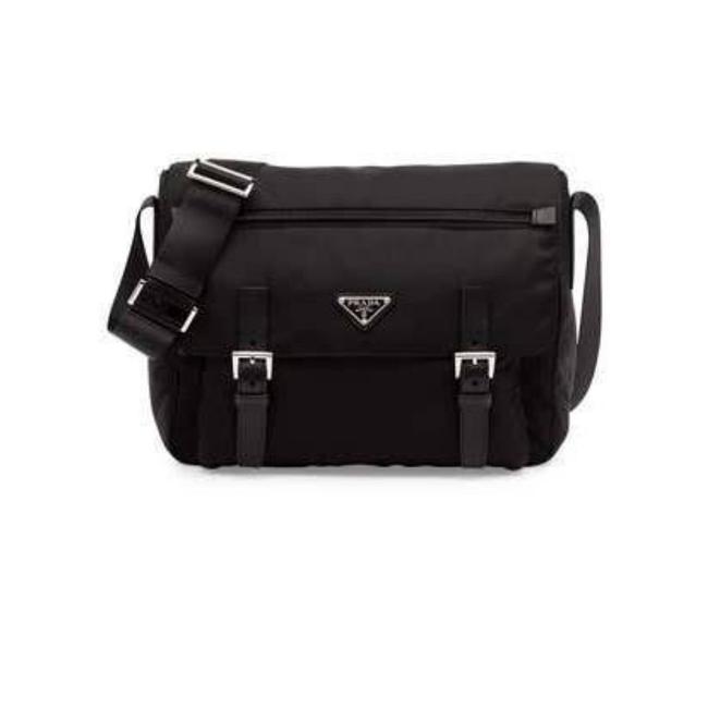 Prada Vela Black Nylon Cross Body Bag