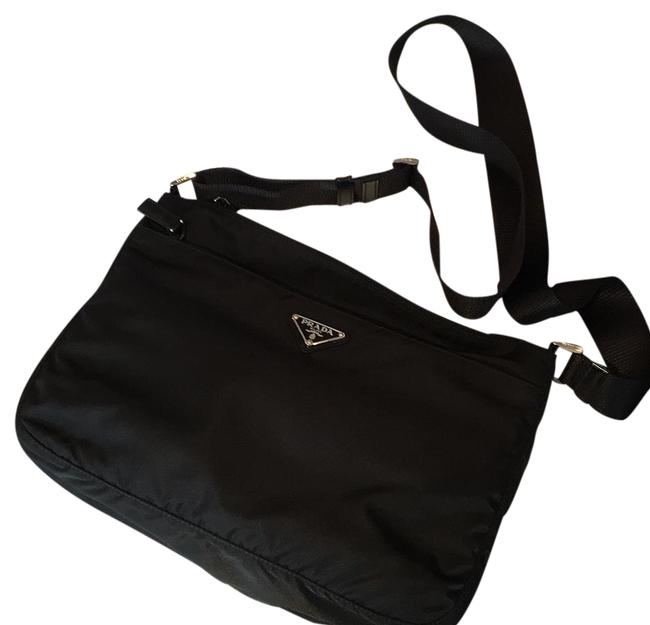 Prada Vela BlackNero Nylon Cross Body Bag