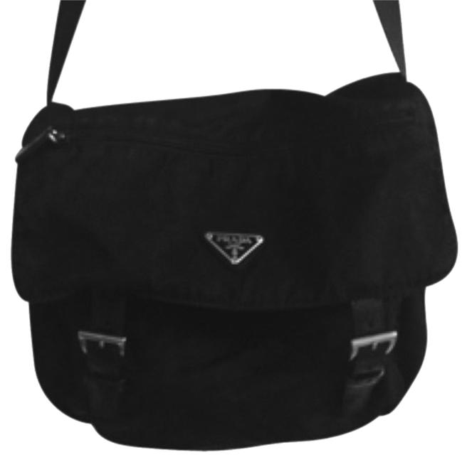 Prada Vela Nylon Bag Purse Black Cross Body Bag