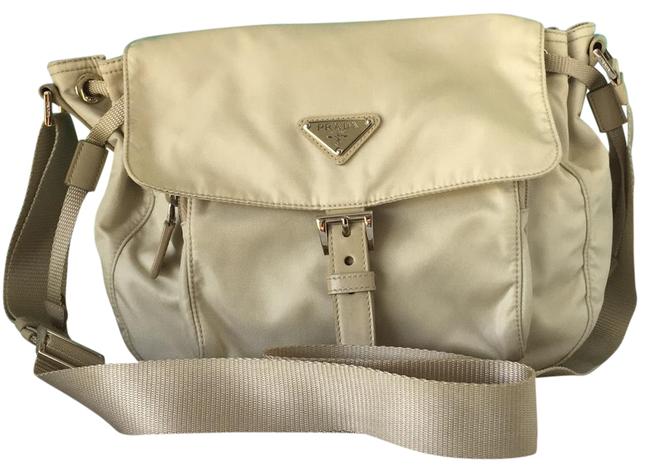 Prada Vela Nylon Sport Beige Cross Body Bag