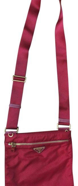 Prada Vela Red Nylon Cross Body Bag