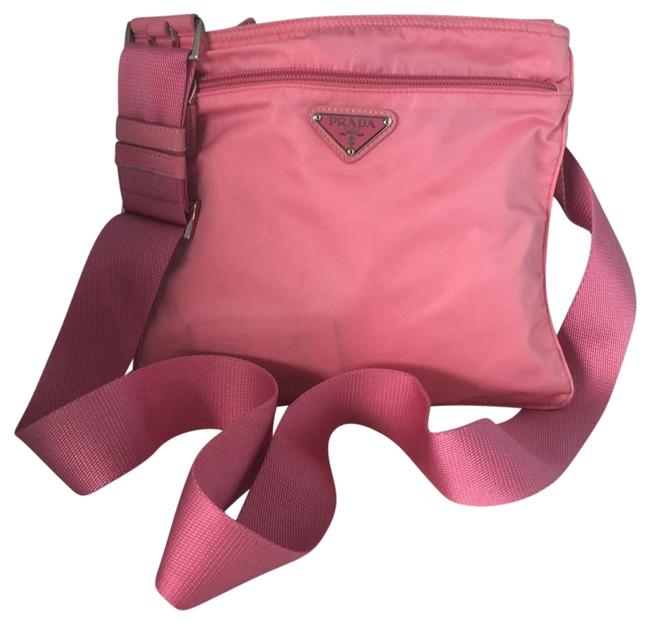 Prada Vela Sport Begonia Nylon Cross Body Bag