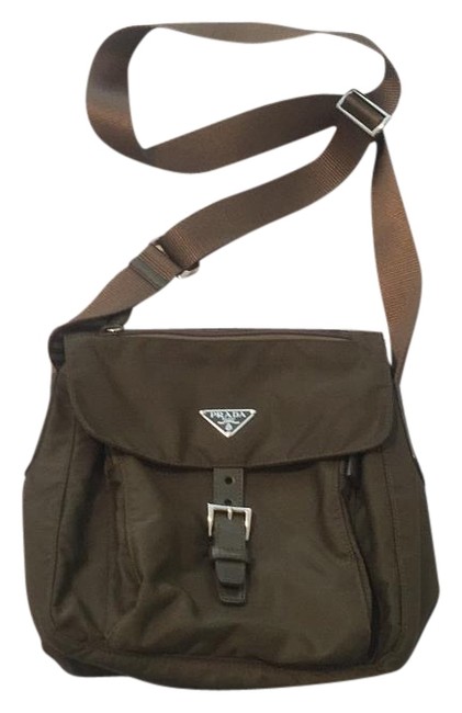 Prada Vela Sport Militare+mor Nylon Cross Body Bag