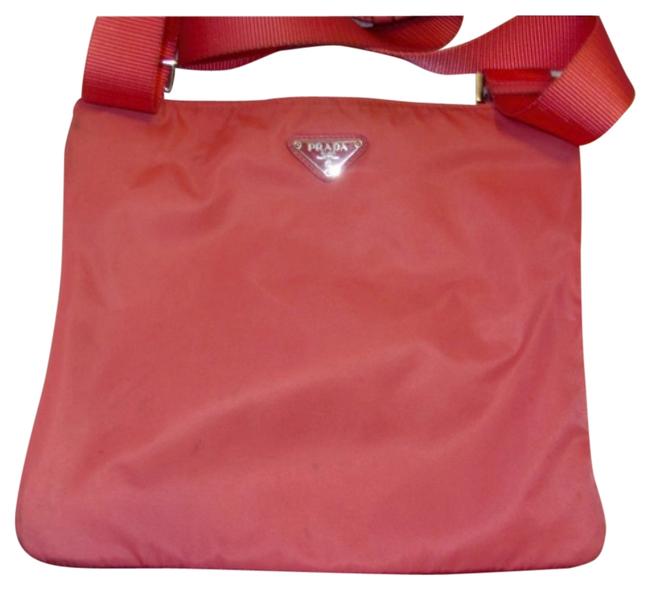 Prada Messenger Vela Tesuto Pink Nylon Cross Body Bag