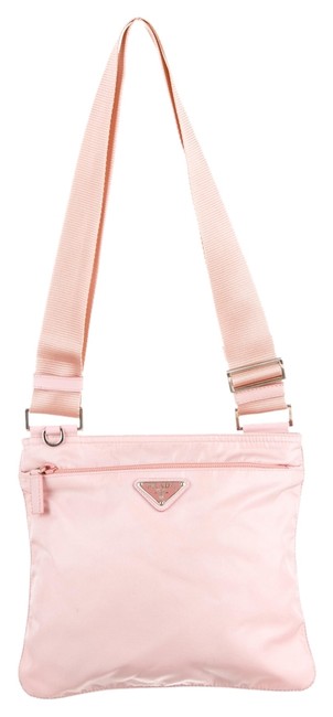 Prada Vela Tesuto Pink Cross Body Bag