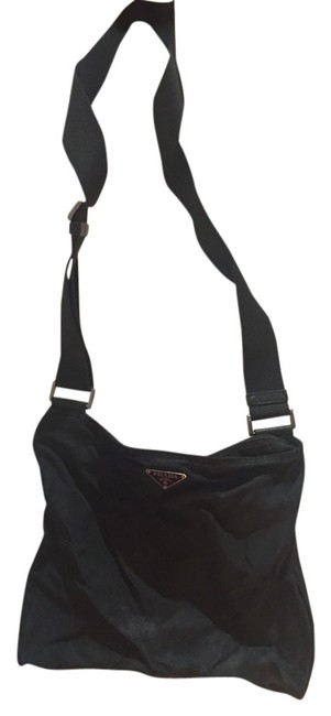Prada Vintage Couture Black Nylon Cross Body Bag
