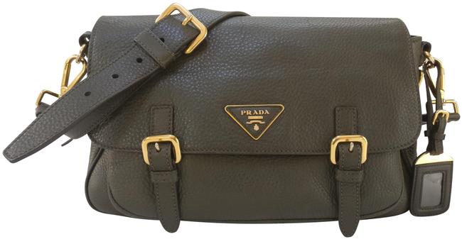 Prada Vitello Daino Messenger Leather Cross Body Bag